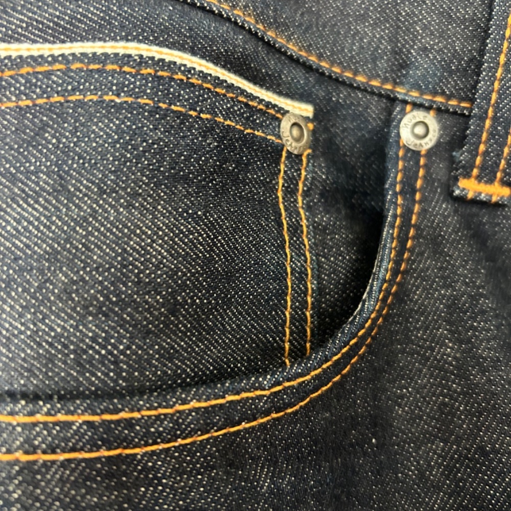 Nudie Jeans Grim Tim Dry Selvage Denim Organic Cotton W33 L32 NWOT - Picture 15 of 16